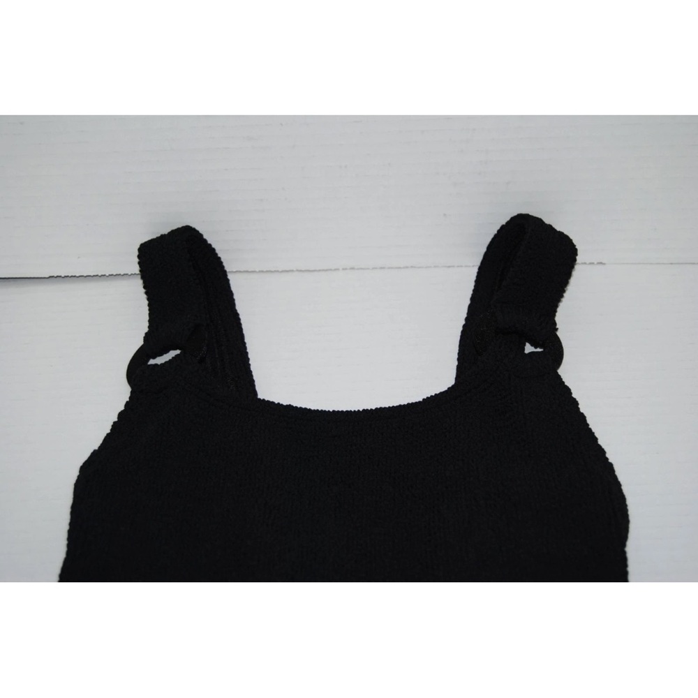 NWOT HUNZA G DOMINO RING HARDWARE ONE-PIECE SWIMSUIT BLACK WOMEN'S ONE SIZE - Picture 7 of 14